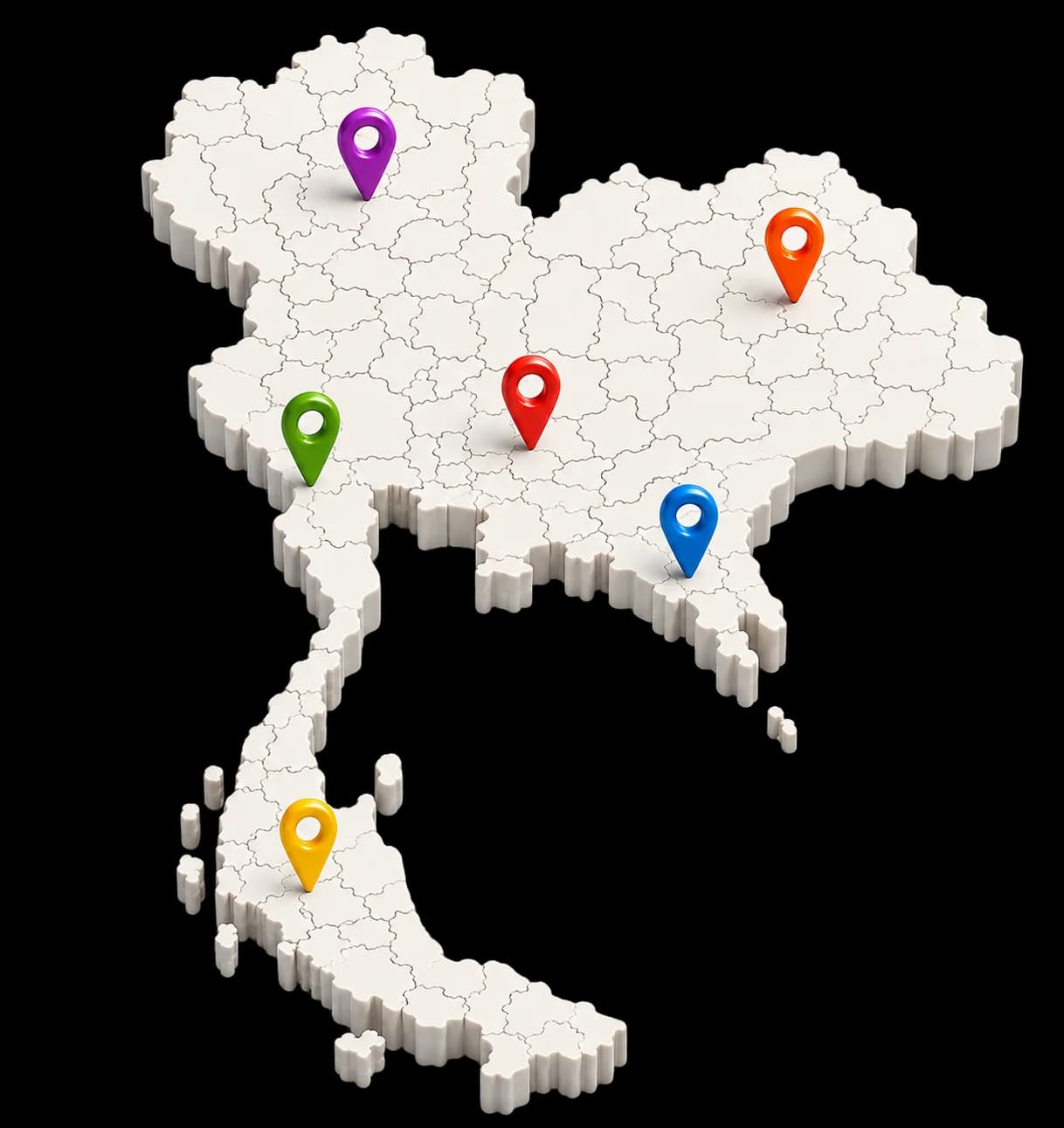 แผนที่ประเทศไทย 76 สภาอุตสาหกรรมจังหวัด