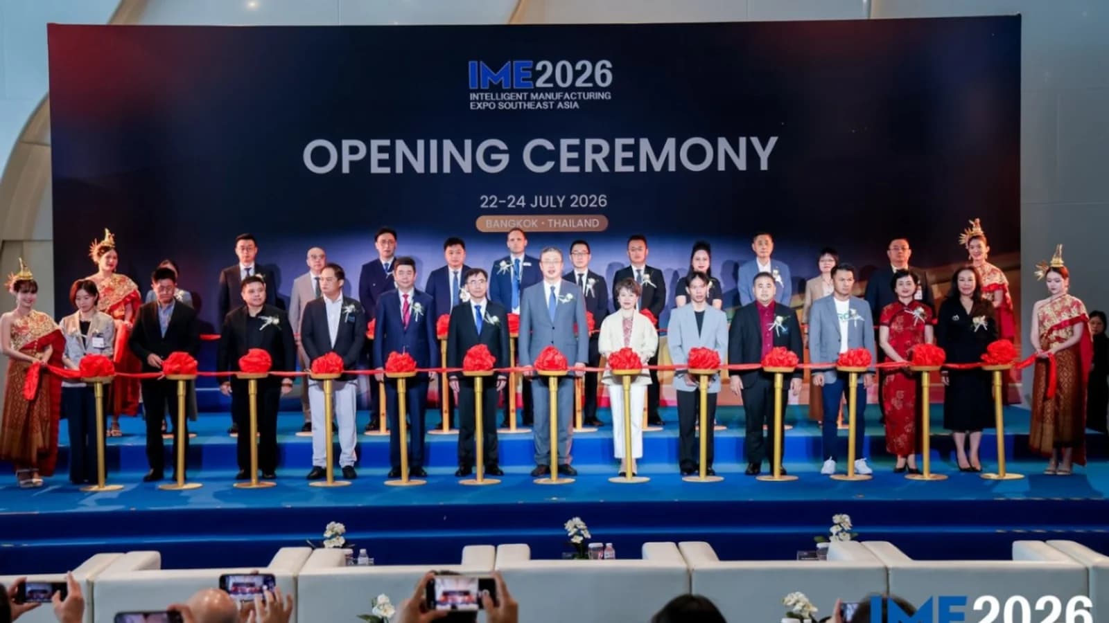 กลุ่มอุตสาหกรรมเครื่องจักรกลและระบบอัตโนมัติ ส.อ.ท. ร่วมกล่าวเปิดงาน Intelligent Manufacturing Expo Southeast Asia 2026 ผลักดันความร่วมมือไทย-จีน สู่การผลิตอัจฉริยะ