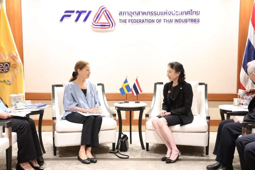 ประธาน ส.อ.ท. หารือทูตสวีเดน ต่อยอดความร่วมมืออุตสาหกรรมอนาคต เชื่อมพลังงานสะอาด–การบิน–ดิจิทัล
