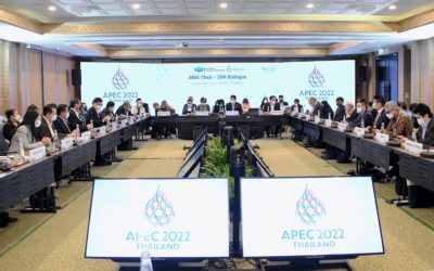 ประธาน ABAC นำทีมร่วมประชุมกับเจ้าหน้าที่อาวุโสจากภาครัฐเขตเอเปคทั้ง 21 เขตเศรษฐกิจ พร้อมหารือการทำงานระหว่างภาครัฐและเอกชนในโอกาสที่ไทยเป็นเจ้าภาพ APEC/ABAC 2022 พร้อม